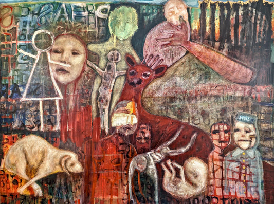 Collaboration with Konformer to make the painting "My only hope is that your God saves us all!"